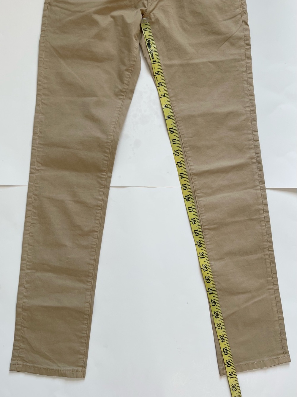 Sun 68 Slim Khaki Chinos in Beige. Size: 27 - Picture 4 of 9